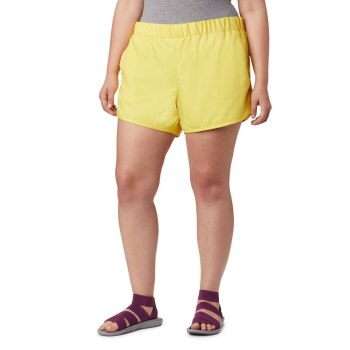 Columbia Chill River Plus Size, Pantalones Cortos Amarillos Para Mujer | 270956-ANX